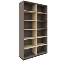 CHOICE bookshelf | 6 OH, 1200 x 2170 mm, Cubanite gray / sand ash