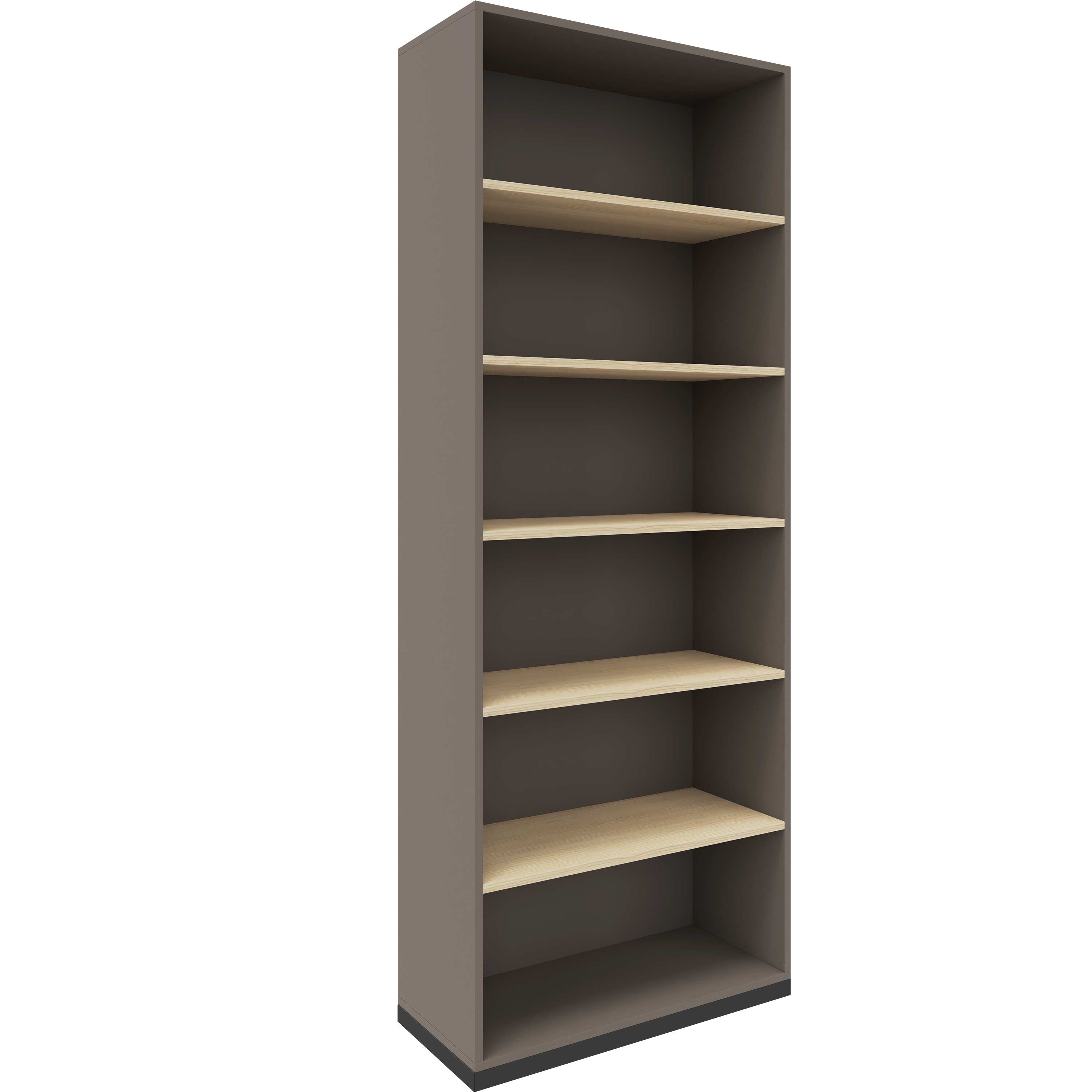CHOICE bookshelf | 6 OH, 800 x 2170 mm, Cubanite gray / sand ash
