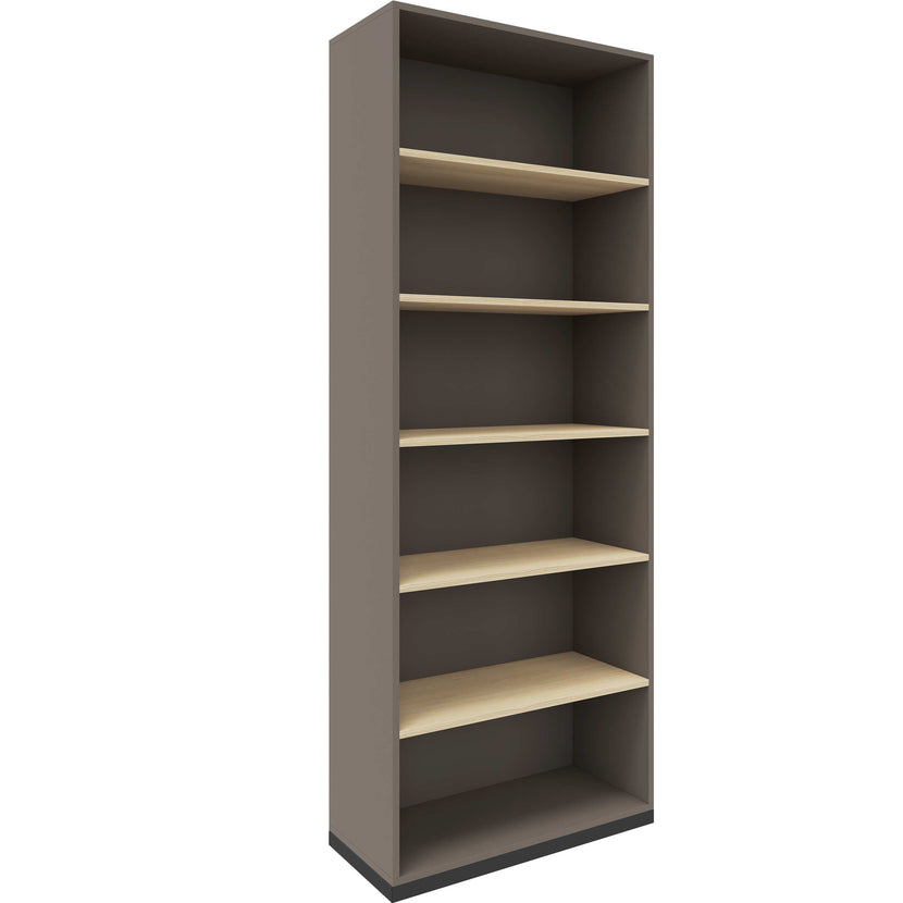 CHOICE bookshelf | 6 OH, 800 x 2170 mm, Cubanite gray / sand ash