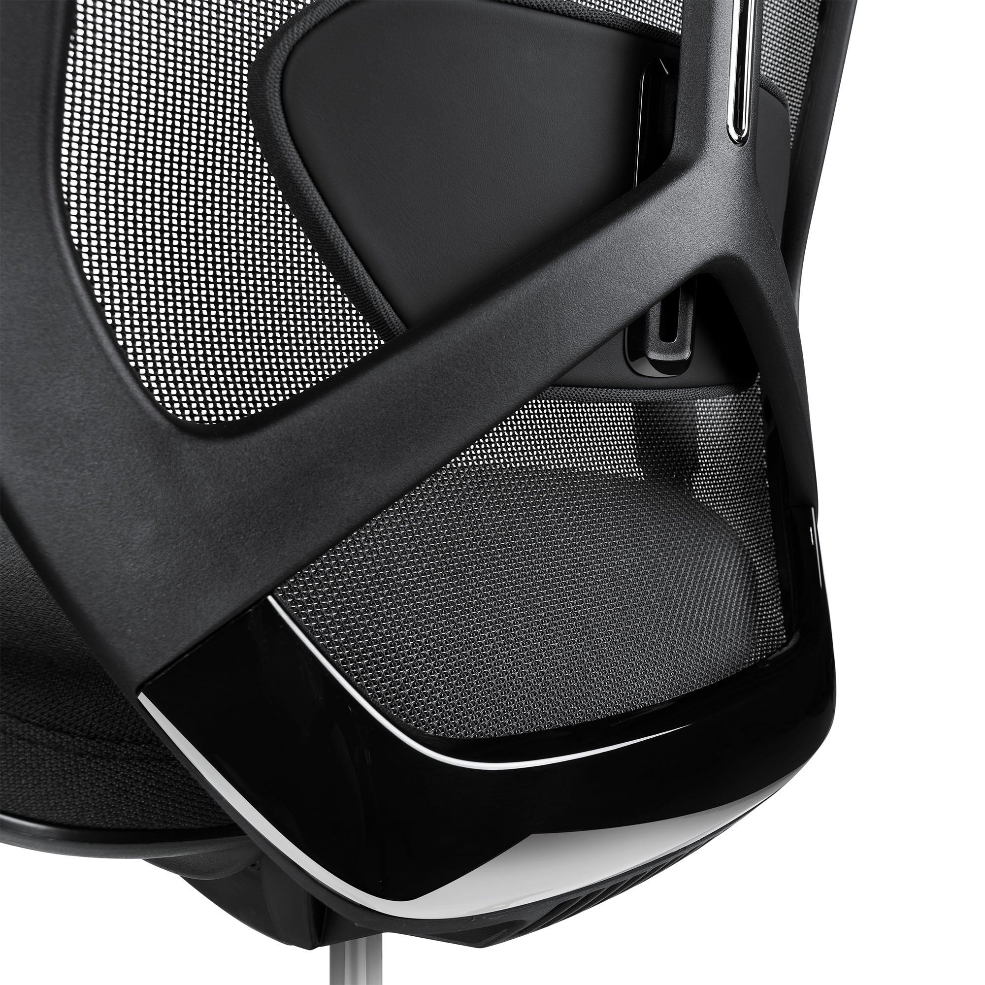 MESH 6 office swivel chair with headrest | Lordost support, mesh back, black