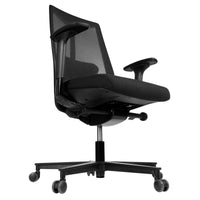 Mesh 6 office swivel chair | Lordosis support, mesh back, black