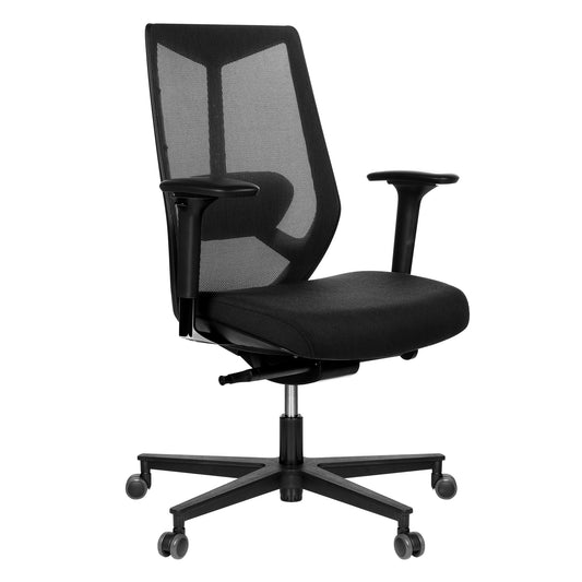 Mesh 6 Chaise pivotante de bureau | Support de la lordose, retour en arrière, noir