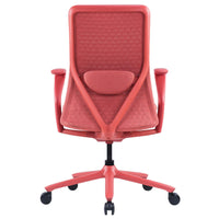 Chaise de bureau pivotante POLY | Soutien lombaire, housse en tricot 3D respirant, corail