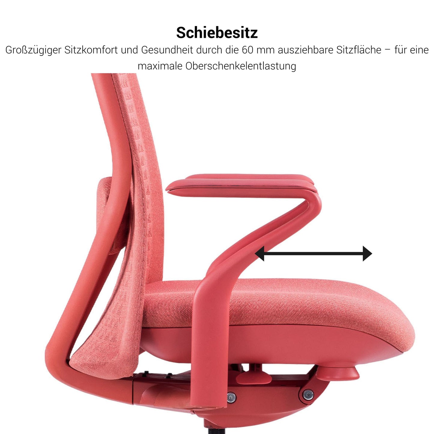 POLY Chaise oscillante de bureau | Support de lordose de chaise swing de première qualité, couvercle en 3D tricot, gris clair