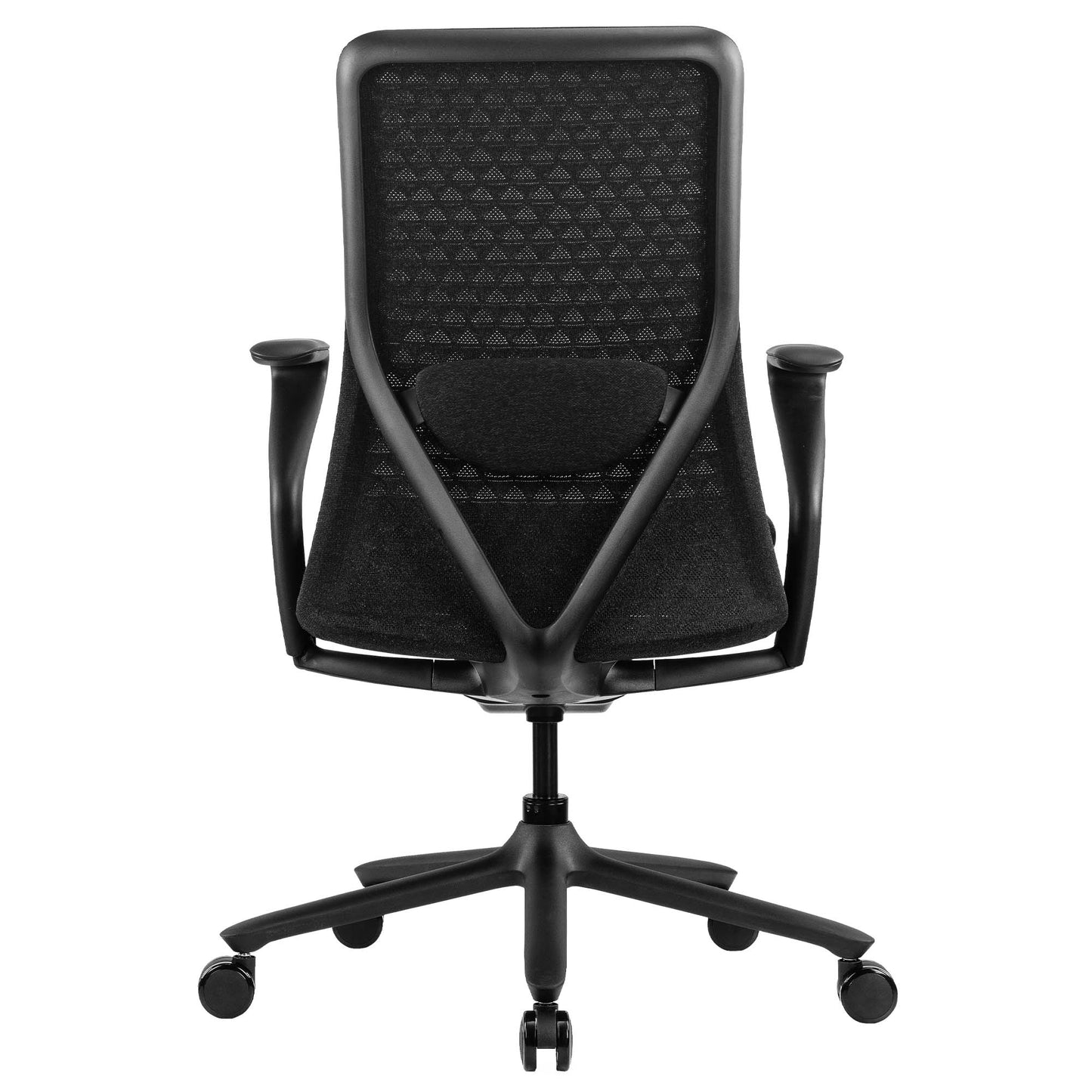 POLY Sedia oscillante per ufficio | Sedia girevole premium, copertura traspirante 3D, supporto lordosi, nero