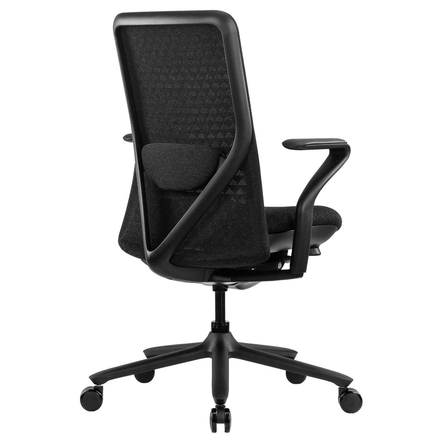 POLY Sedia oscillante per ufficio | Sedia girevole premium, copertura traspirante 3D, supporto lordosi, nero