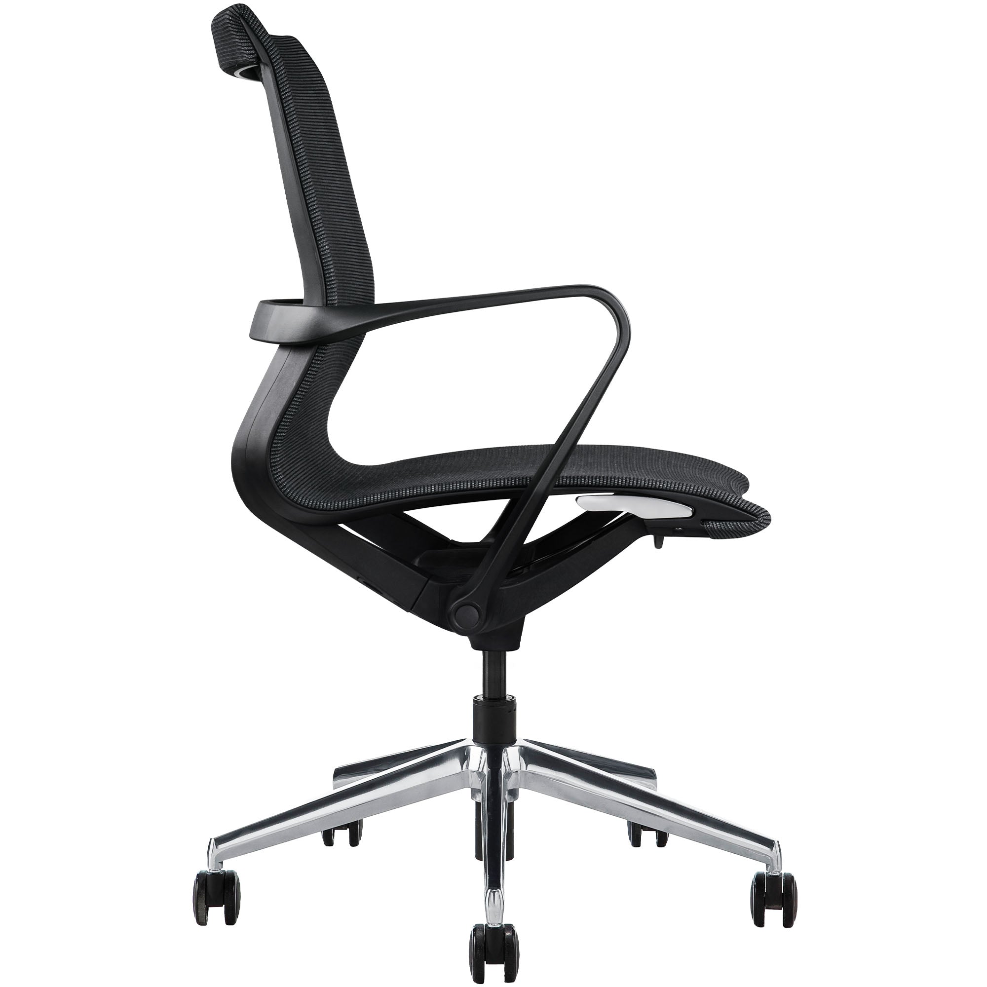 PROV Chaise oscillante de bureau | Retour du réseau respirant, mécanique de rocker, noir