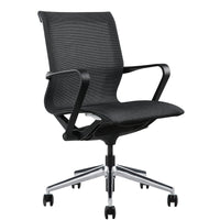 Chaise pivotante de bureau PROV | Dos en mesh respirant, mécanisme à bascule, noir