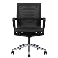 Chaise pivotante de bureau PROV | Dos en mesh respirant, mécanisme à bascule, noir