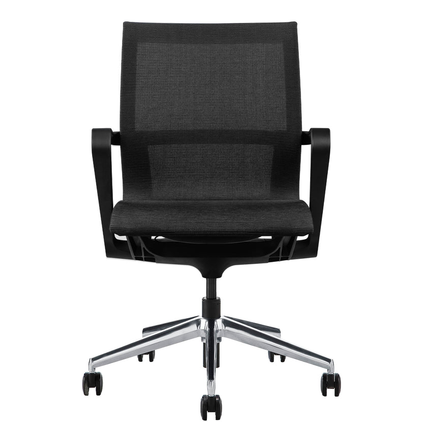 PROV Chaise oscillante de bureau | Retour du réseau respirant, mécanique de rocker, noir