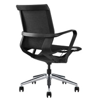 Chaise pivotante de bureau PROV | Dos en mesh respirant, mécanisme à bascule, noir