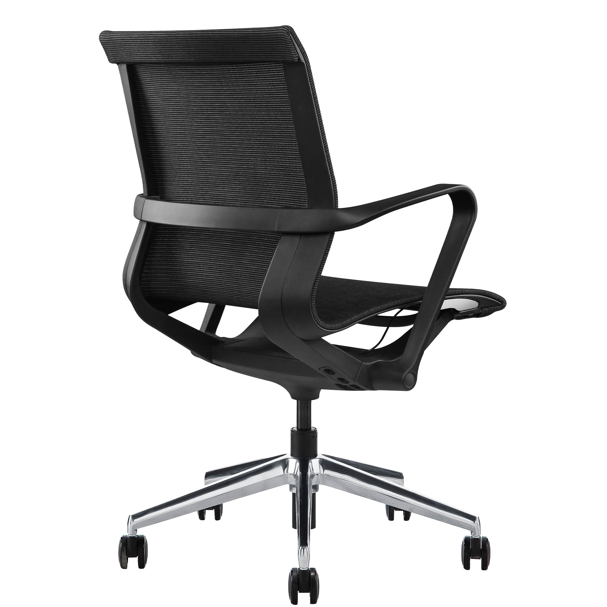 PROV Chaise oscillante de bureau | Retour du réseau respirant, mécanique de rocker, noir