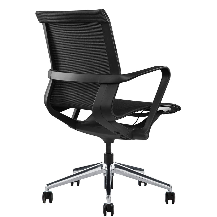 PROV Chaise oscillante de bureau | Retour du réseau respirant, mécanique de rocker, noir