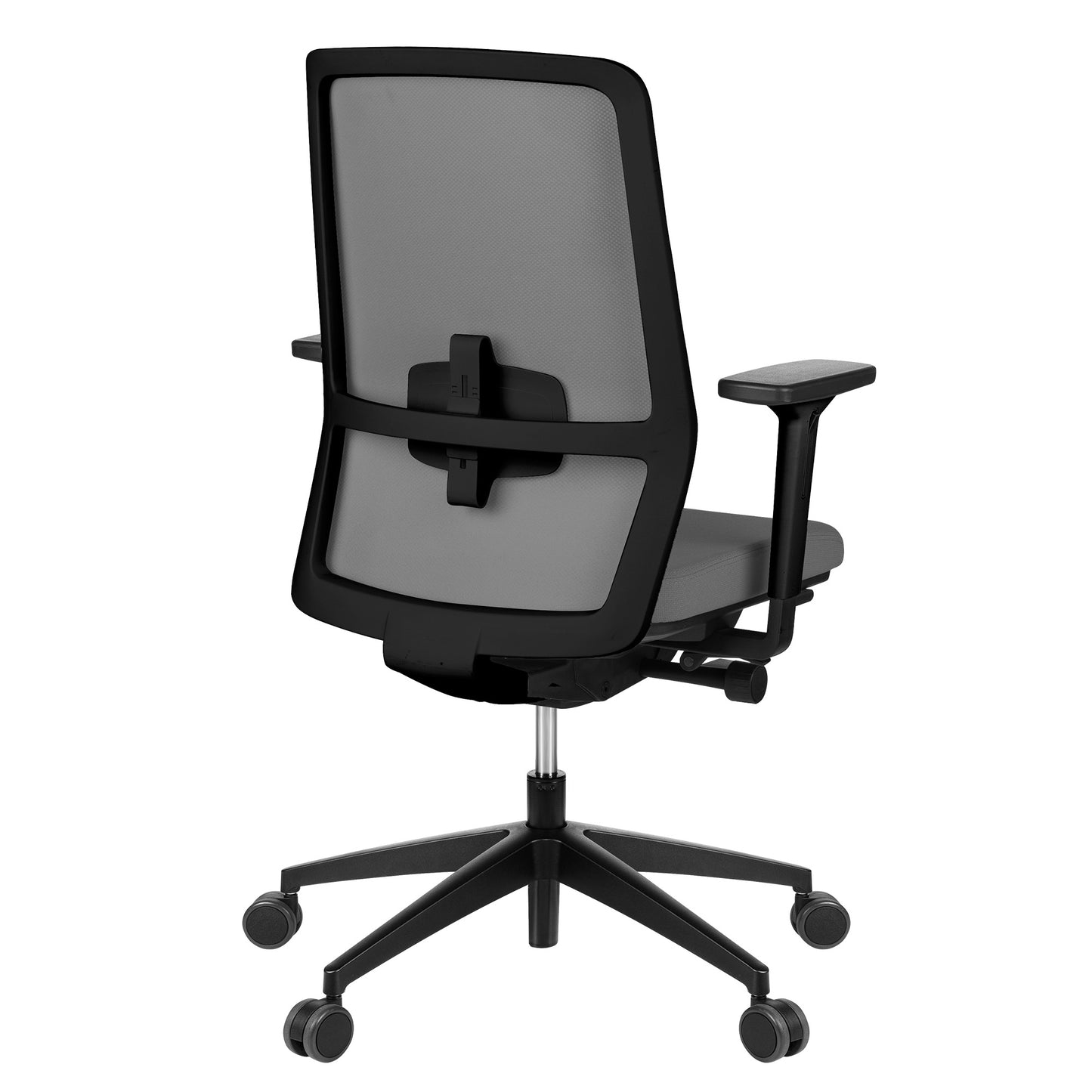 SURF office swivel chair | Synchronous mechanism, 3D armrests, brown-gray / metal gray