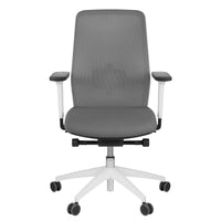 SURF office swivel chair | Synchronous mechanism, 3D armrests, brown-gray / metal gray