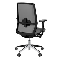 SURF office swivel chair | Synchronous mechanism, 3D armrests, brown-gray / metal gray