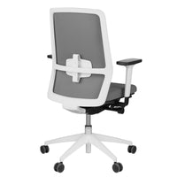 SURF office swivel chair | Synchronous mechanism, 3D armrests, brown-gray / metal gray