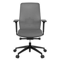 SURF office swivel chair | Synchronous mechanism, 3D armrests, brown-gray / metal gray