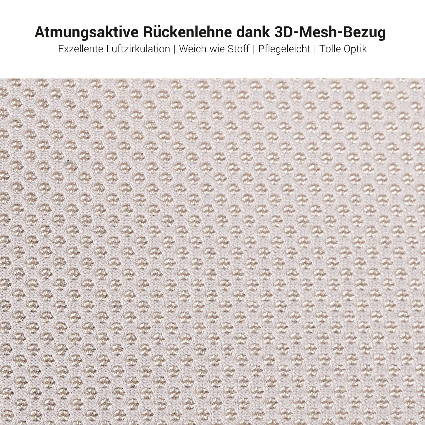 SURF Bürodrehstuhl | Synchronmechanik, 3D-Armlehnen, Cappuchino / Baumwollgrau