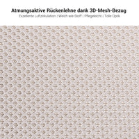 SURF Bürodrehstuhl | Synchronmechanik, 3D-Armlehnen, Cappuchino / Baumwollgrau