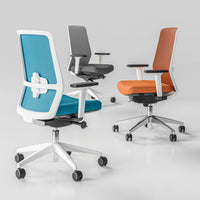 SURF office swivel chair | Synchronous mechanism, 3D armrests, cappuccino / cotton gray