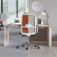 SURF office swivel chair | Synchronous mechanism, 3D armrests, cappuccino / cotton gray