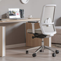 SURF office swivel chair | Synchronous mechanism, 3D armrests, cappuccino / cotton gray