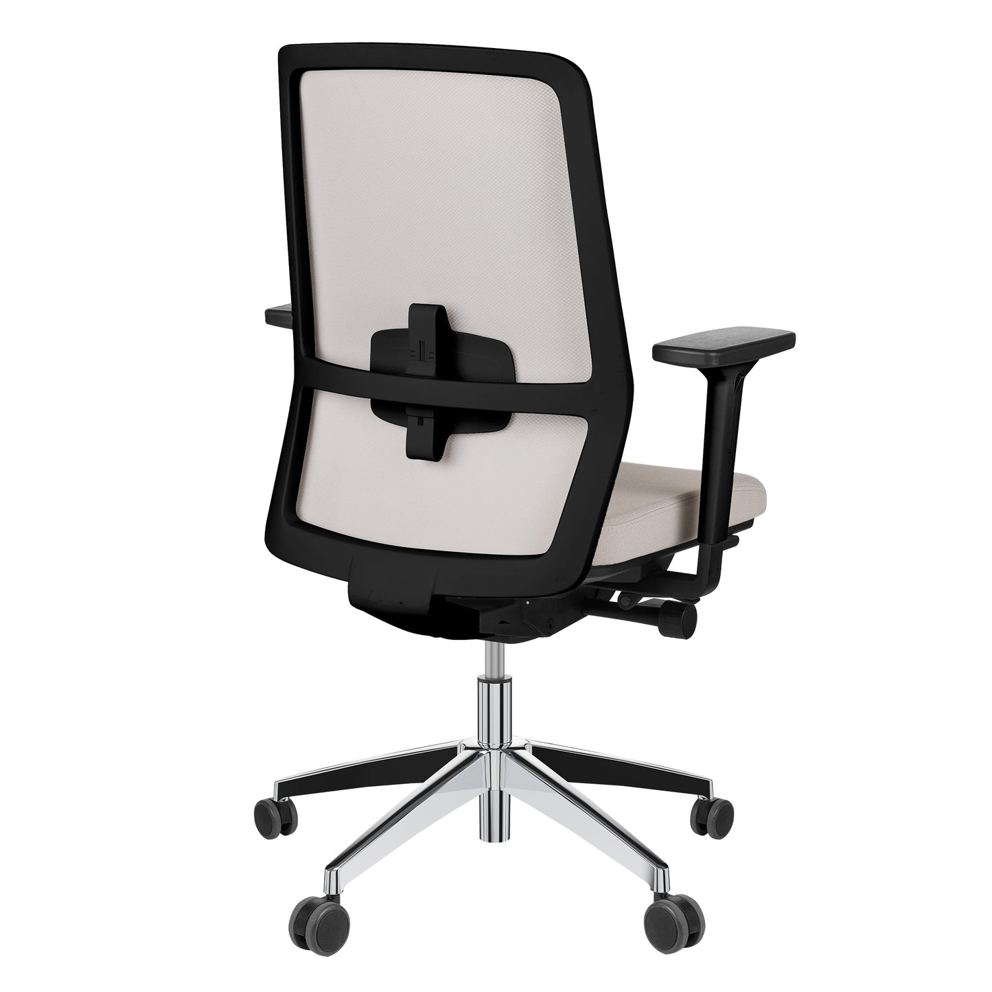 SURF Bürodrehstuhl | Synchronmechanik, 3D-Armlehnen, Cappuchino / Baumwollgrau