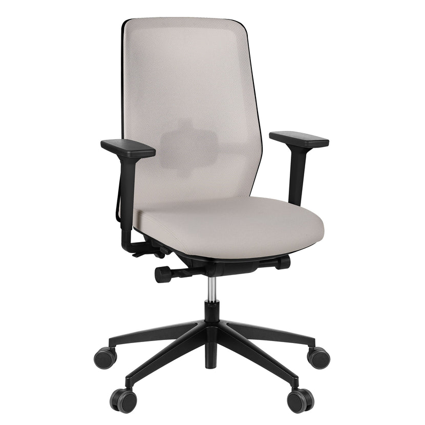 SURF office swivel chair | Synchronous mechanism, 3D armrests, cappuccino / cotton gray