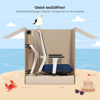 SURF office swivel chair | Synchronous mechanism, 3D armrests, cappuccino / cotton gray