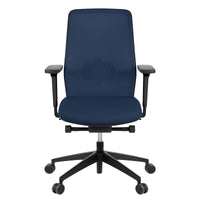 Chaise pivotante de bureau SURF | Mécanisme synchrone, accoudoirs 3D, bleu foncé / bleu nuit