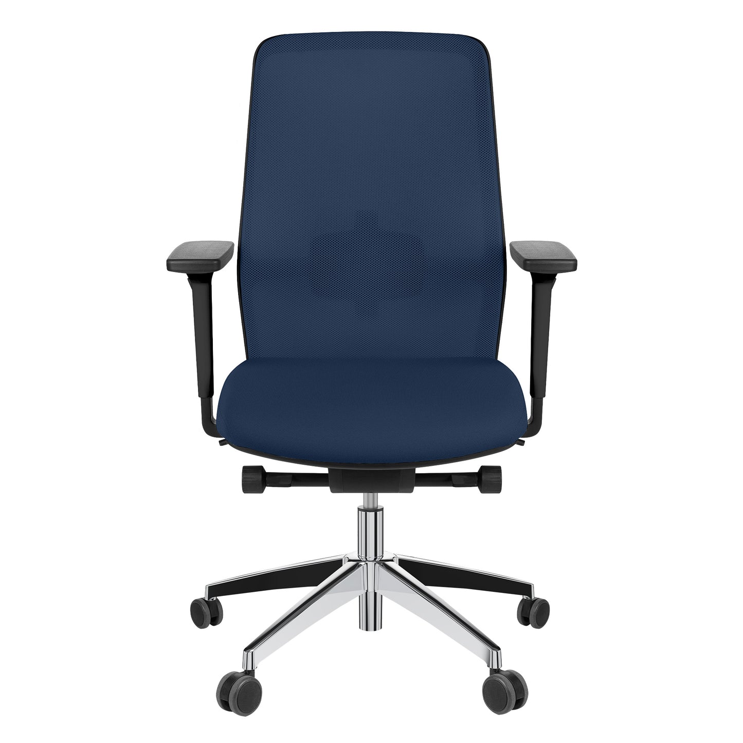 SURF office swivel chair | Synchronous mechanism, 3D armrests, dark blue / midnight blue