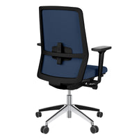 Chaise pivotante de bureau SURF | Mécanisme synchrone, accoudoirs 3D, bleu foncé / bleu nuit