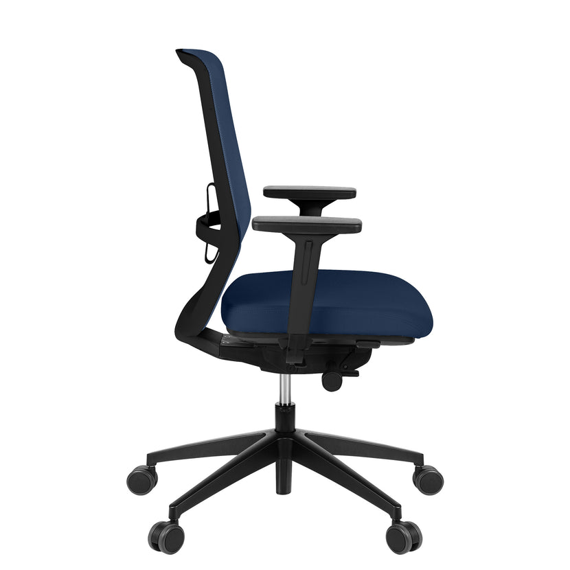 SURF Sedia oscillante per ufficio | Meccanica sincrona, braccioli 3D, blu scuro / blu di mezzanotte