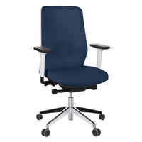 SURF office swivel chair | Synchronous mechanism, 3D armrests, dark blue / midnight blue