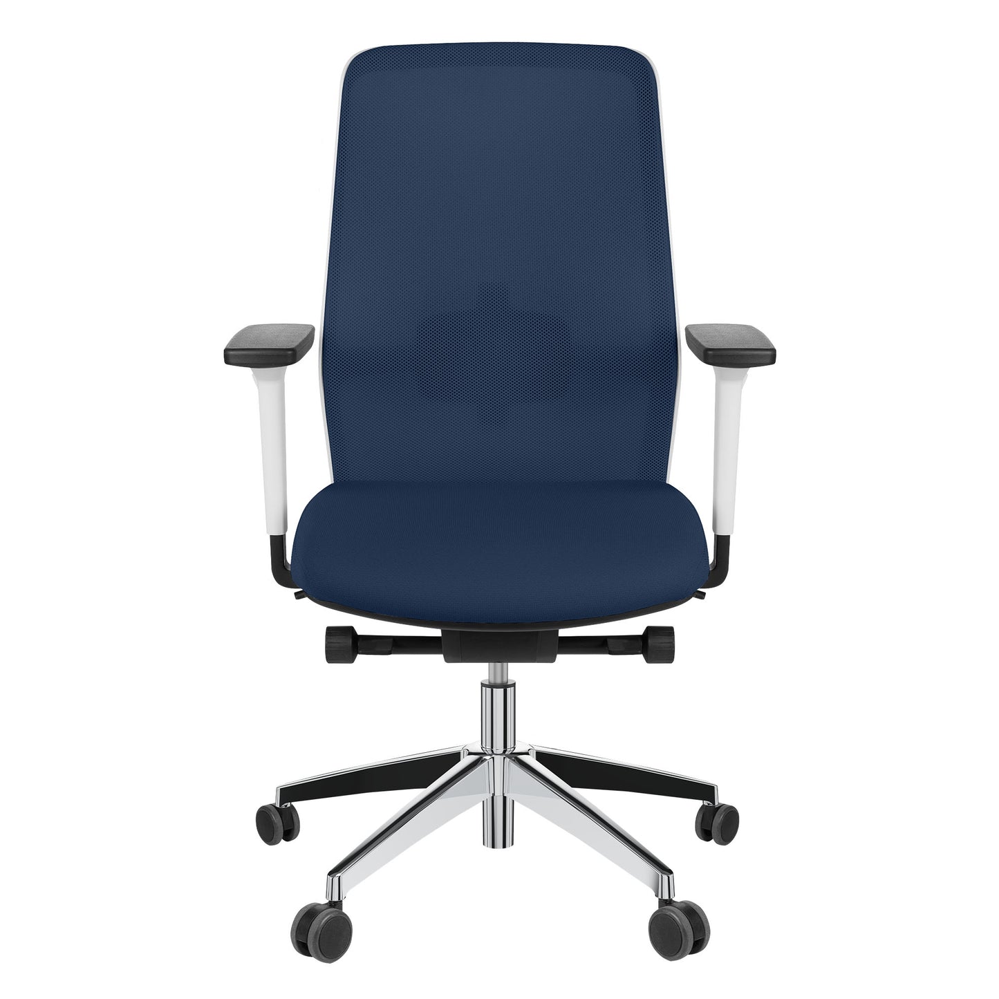 SURF office swivel chair | Synchronous mechanism, 3D armrests, dark blue / midnight blue