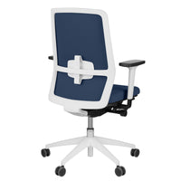 Chaise pivotante de bureau SURF | Mécanisme synchrone, accoudoirs 3D, bleu foncé / bleu nuit