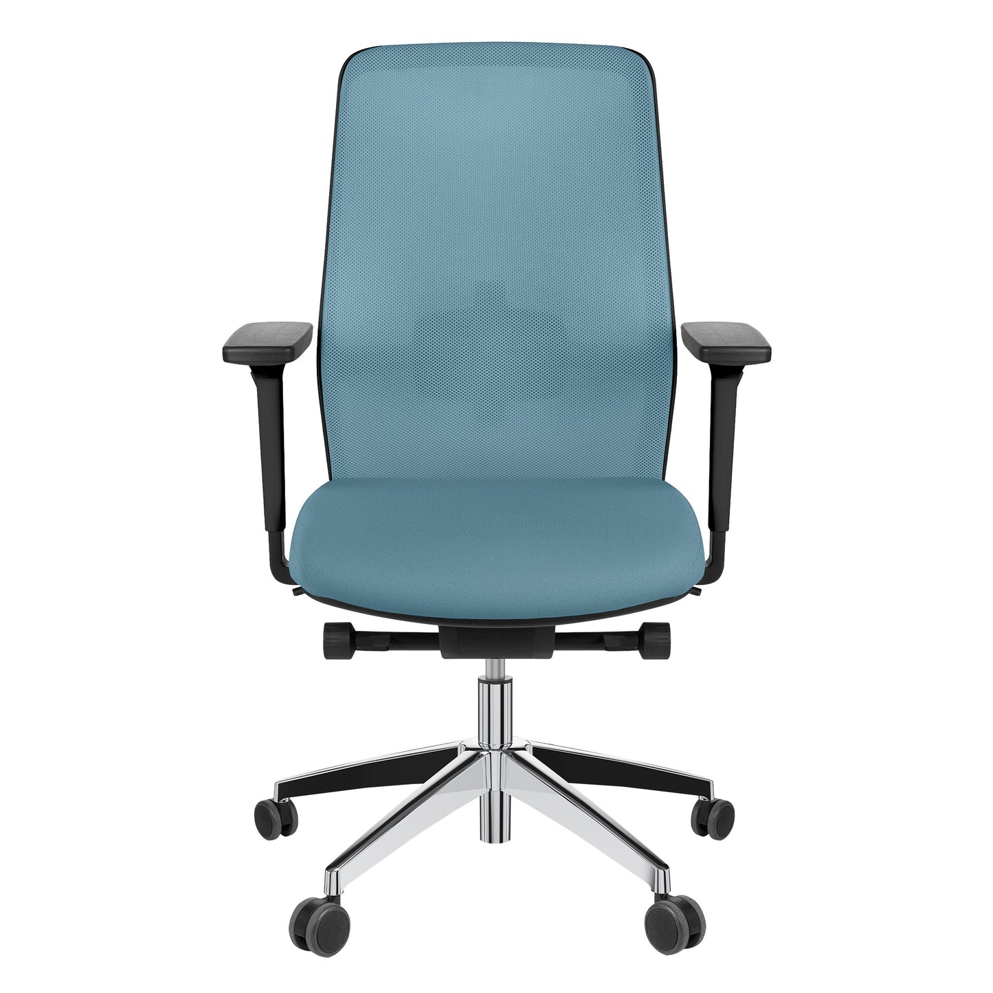 SURF Bürodrehstuhl | Synchronmechanik, 3D-Armlehnen, Himmelblau / Azurblau