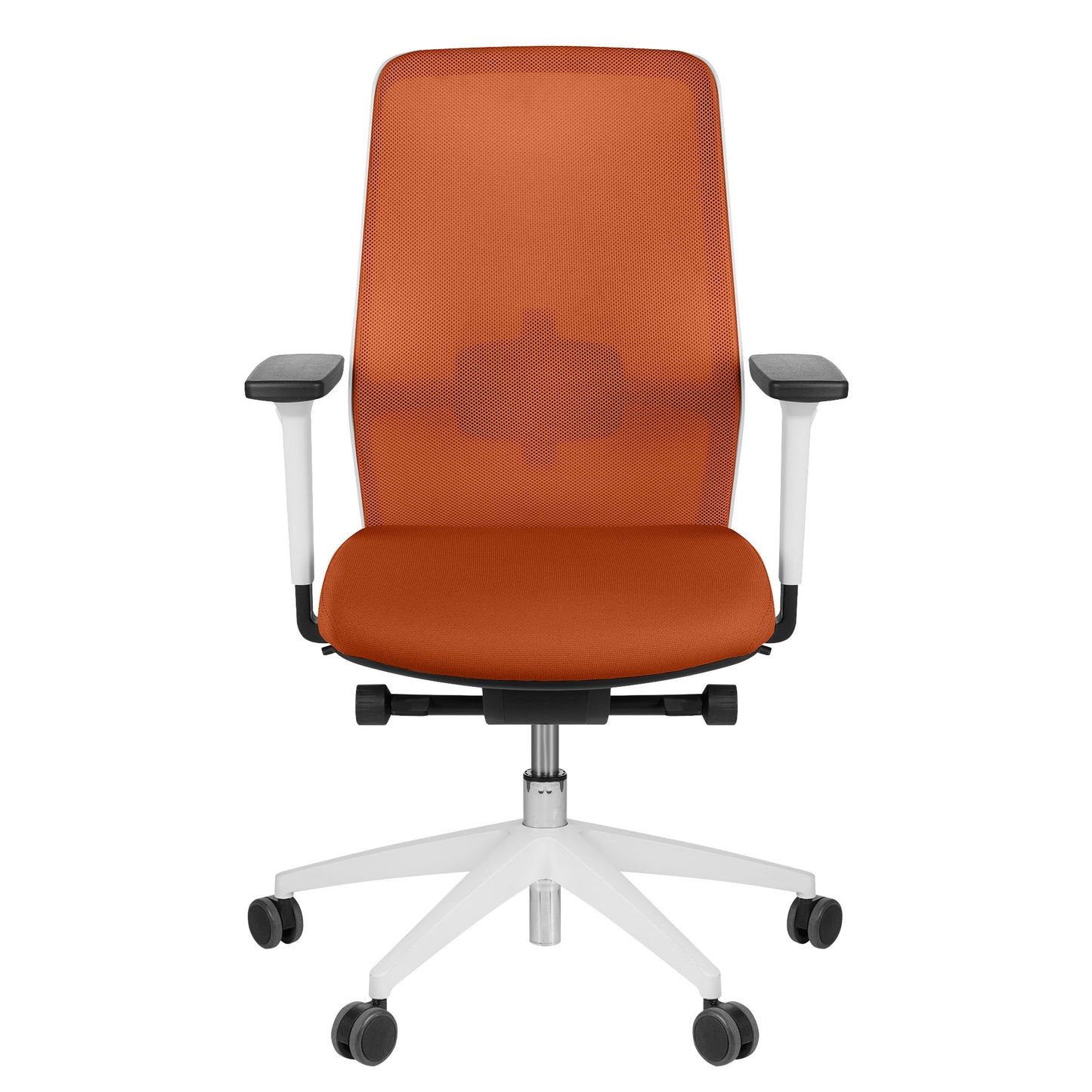 SURF Bürodrehstuhl | Synchronmechanik, 3D-Armlehnen, Orange / Gelb-Orange