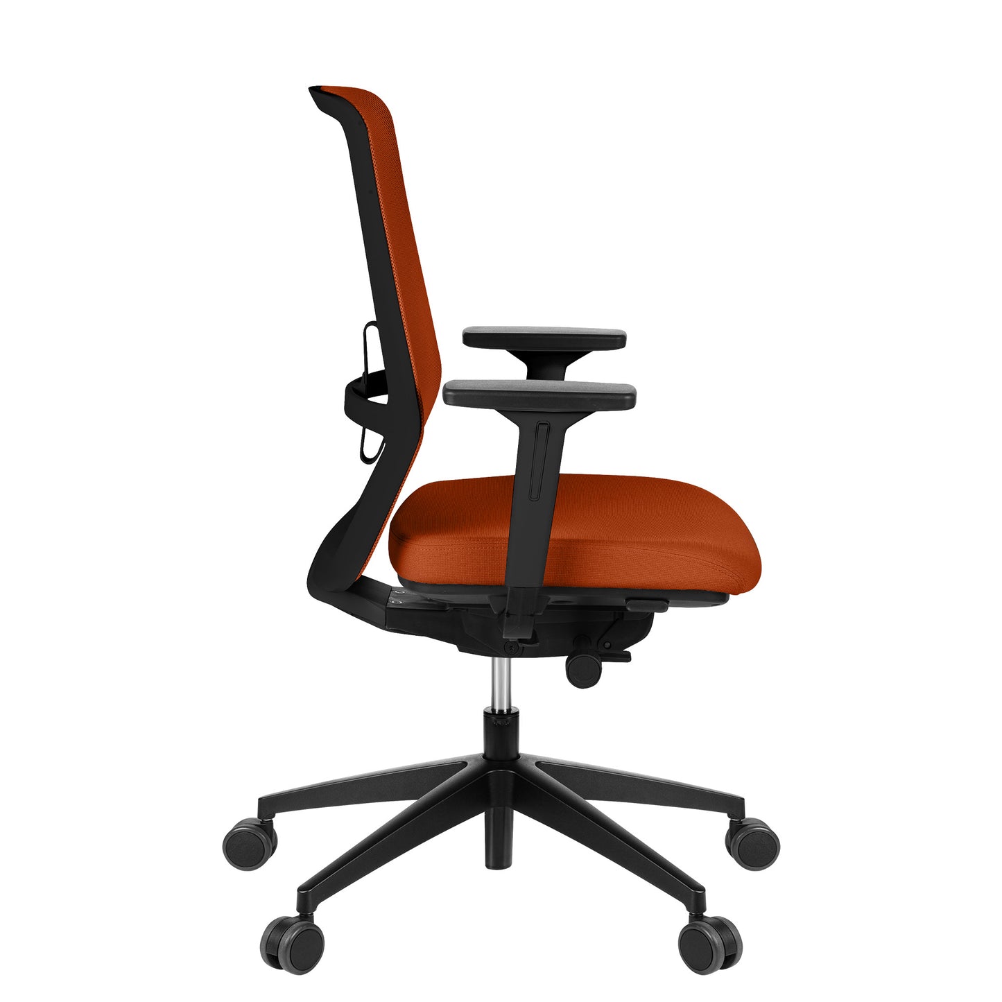 Chaise pivotante de bureau SURF | Mécanisme synchrone, accoudoirs 3D, orange / jaune-orange