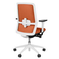 Chaise pivotante de bureau SURF | Mécanisme synchrone, accoudoirs 3D, orange / jaune-orange