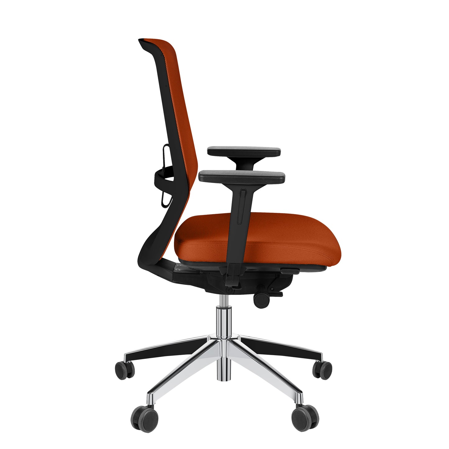 SURF Bürodrehstuhl | Synchronmechanik, 3D-Armlehnen, Orange / Gelb-Orange