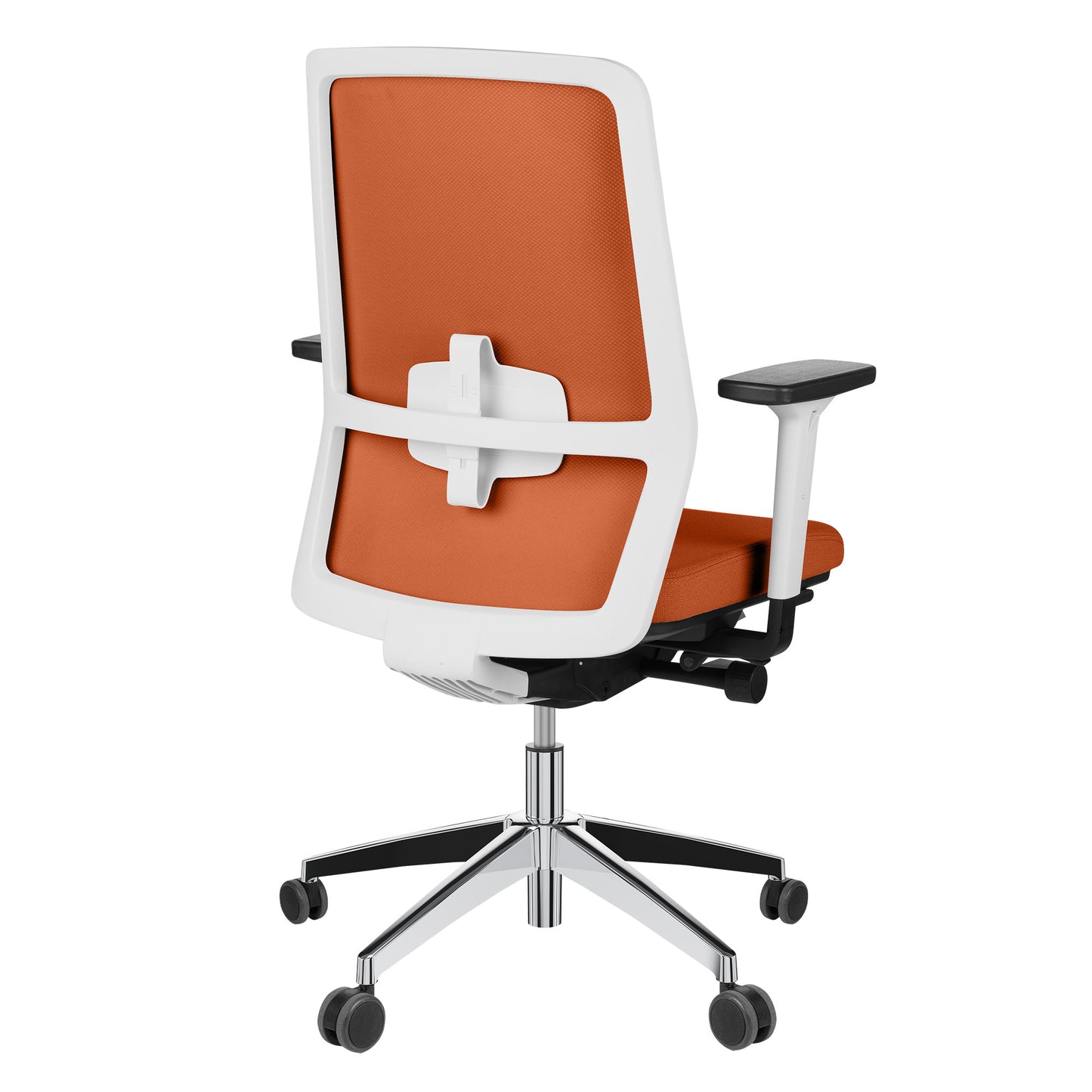 Chaise pivotante de bureau SURF | Mécanisme synchrone, accoudoirs 3D, orange / jaune-orange