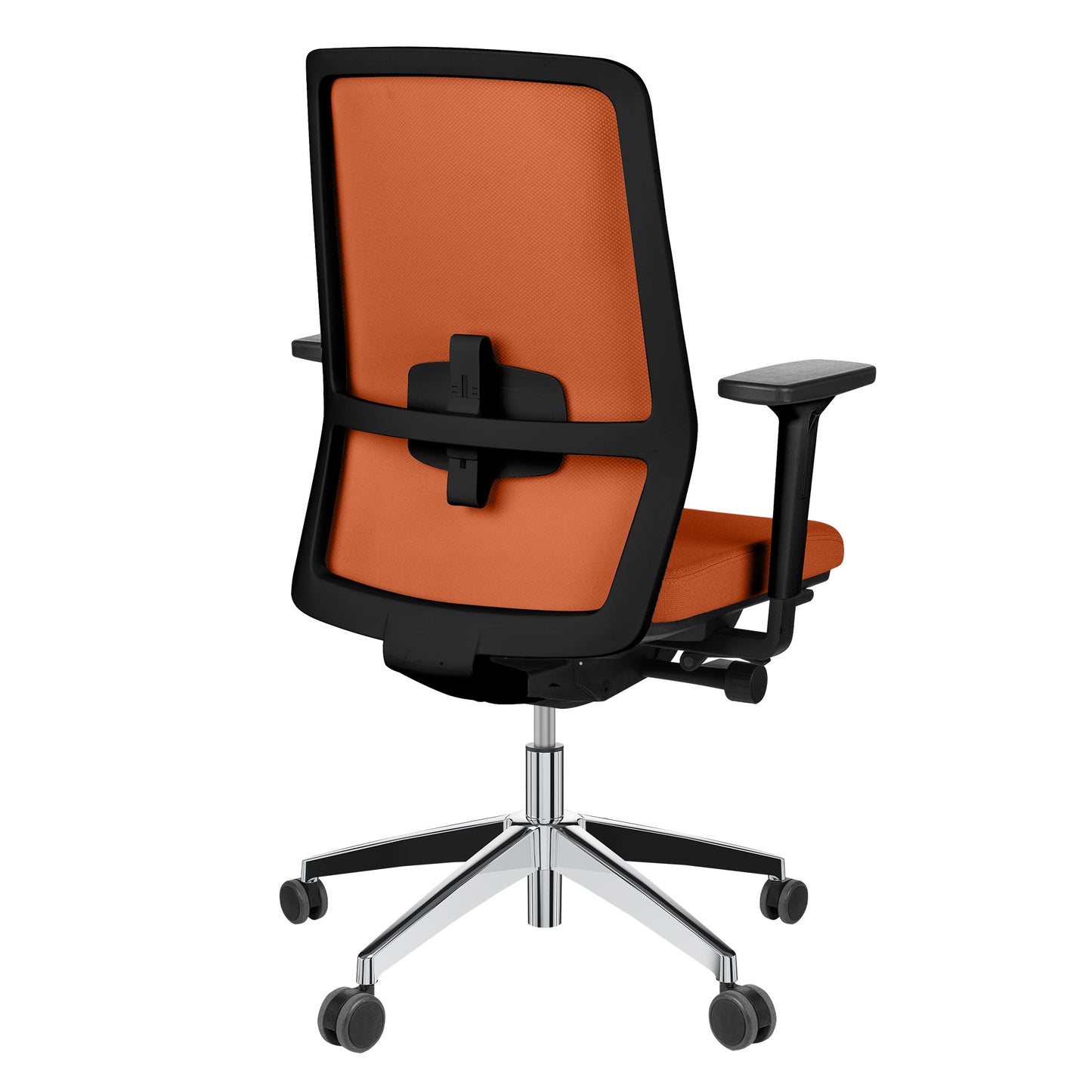 Chaise pivotante de bureau SURF | Mécanisme synchrone, accoudoirs 3D, orange / jaune-orange