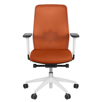 Chaise pivotante de bureau SURF | Mécanisme synchrone, accoudoirs 3D, orange / jaune-orange