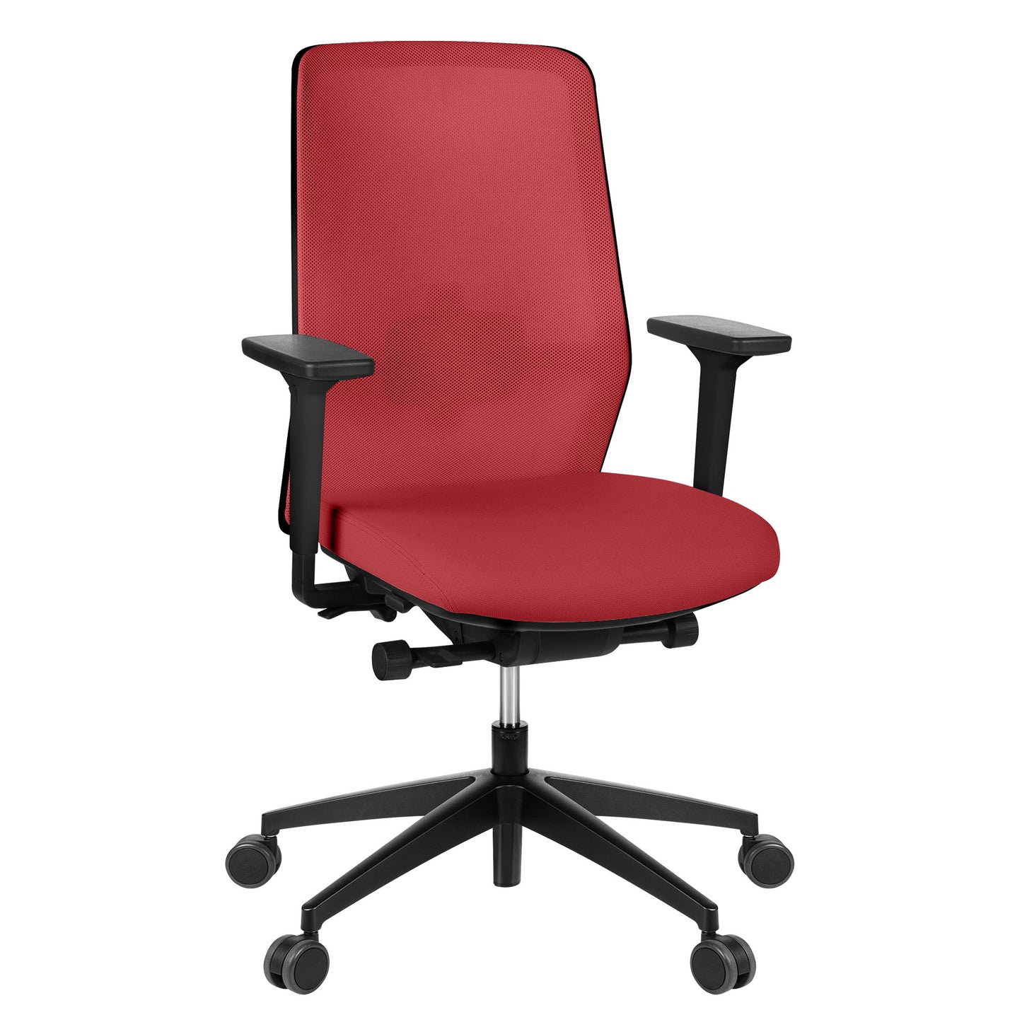 SURF office swivel chair | Synchronous mechanism, 3D armrests, red / fire red