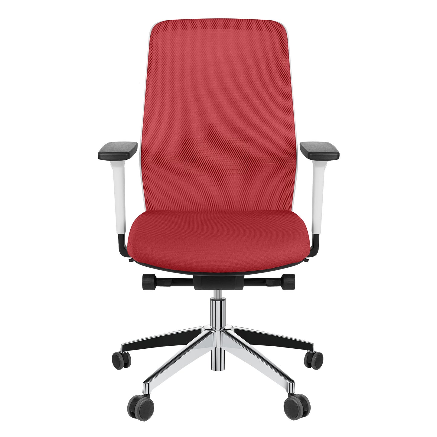 Surf Office Swing Chair | Meccanici sincroni, braccioli 3D, rosso / rosso fuoco