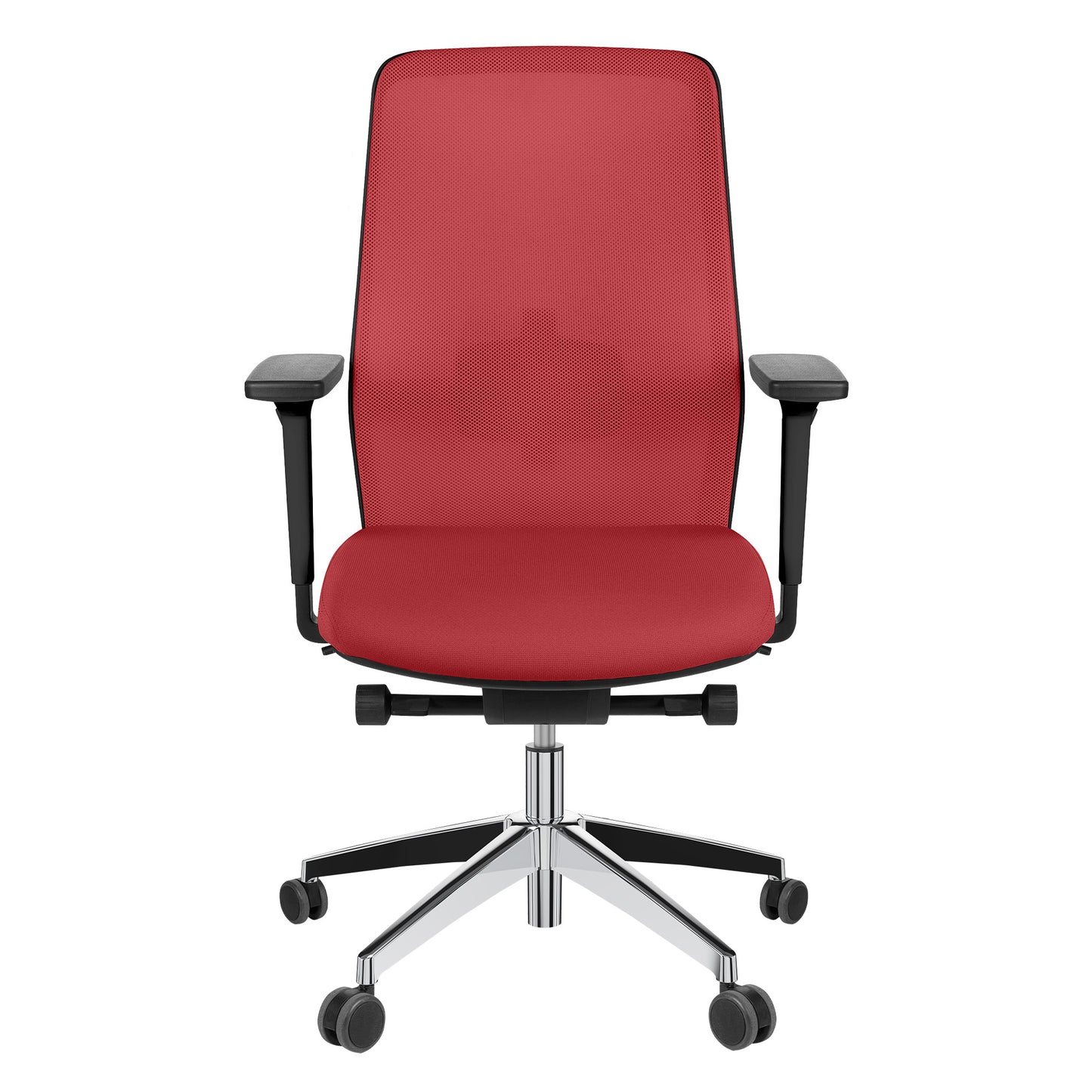 Surf Office Swing Chair | Meccanici sincroni, braccioli 3D, rosso / rosso fuoco