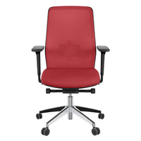 SURF office swivel chair | Synchronous mechanism, 3D armrests, red / fire red