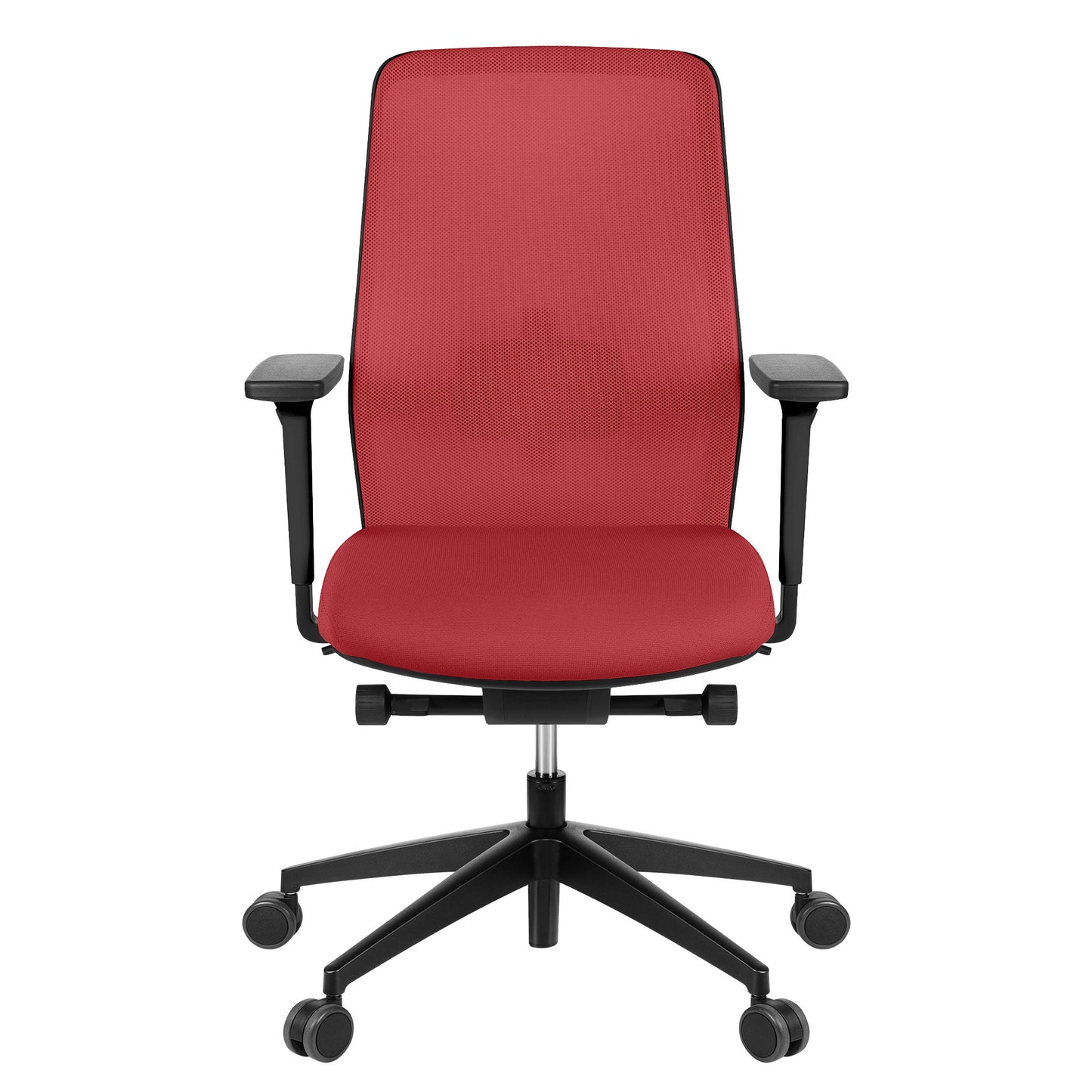 SURF Sedia oscillante per ufficio | Meccanici sincroni, braccioli 3D, rosso / rosso fuoco